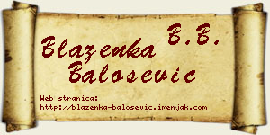 Blaženka Balošević vizit kartica